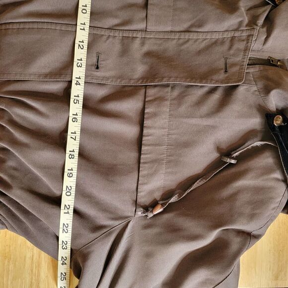 Gallery Velvet Hood Coat Gray Black Size XL - Picture 6 of 16